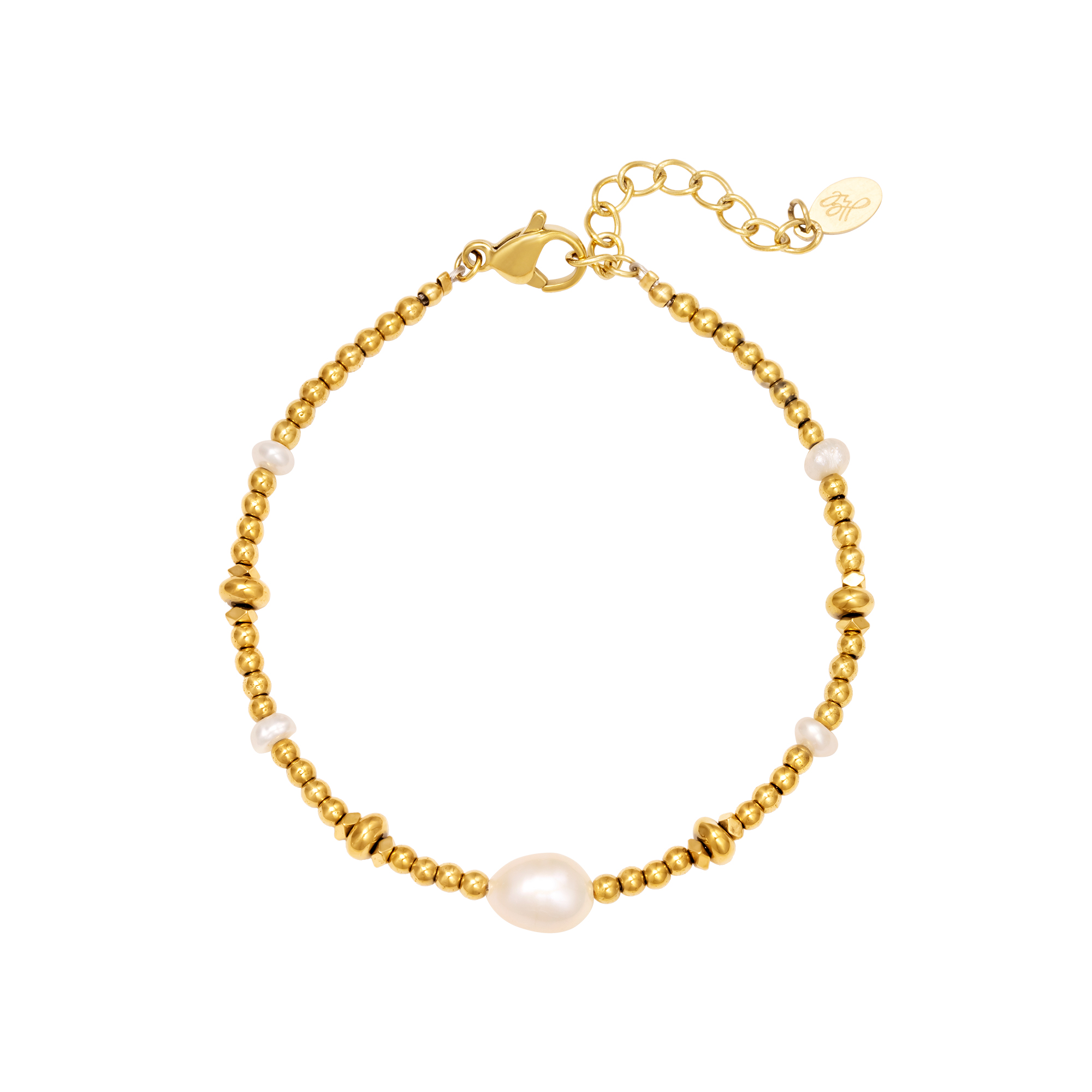 Armband Pearls And Beads Goud